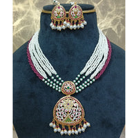 Everlasting Jadau Royal Austrian Stone And Pearl Necklace Set