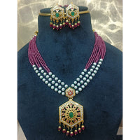Everlasting Jadau Royal Austrian Stone And Pearl Necklace Set