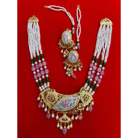 Everlasting Jadau Royal Meenakari And Pearl Jadau Necklace Set