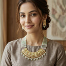 Everlasting Jadau Royal Pota Stone And Beads Jadau Necklace Set