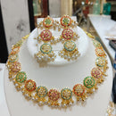 Everlasting Jadau Royal Pota Stone And Pearl Jadau Necklace Set