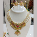 Everlasting Jadau Royal Pota Stone And Pearl Choker Jadau Necklace Set