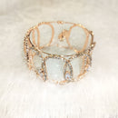 Abhinandan  Rose Gold Plated  Austrian Stone Openable Bangle