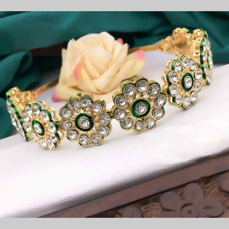 Abhinandan Gold Plated Austrian Stone Hair Band