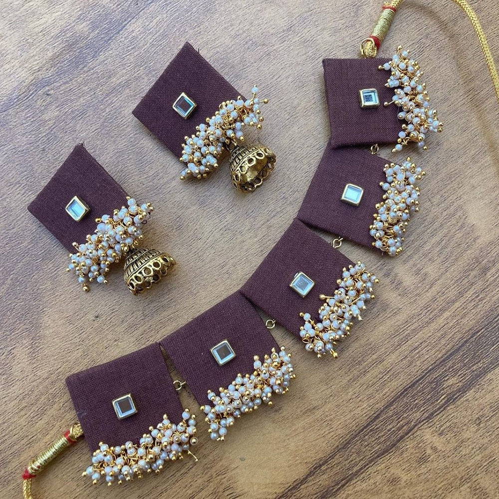 Handmade For Her  Gold Plated Pearl Handmade Necklace Set