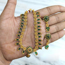 Joyful Jewel Art Matte Gold Plated Pota Stone Necklace Set