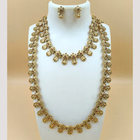 Joyful Jewel Art Matte Gold Plated Pota Stone Necklace Combo
