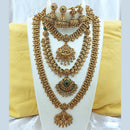 Joyful Jewel Art Matte Gold Plated Pota Stone Necklace Combo