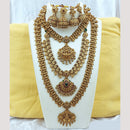Joyful Jewel Art Matte Gold Plated Pota Stone Necklace Combo
