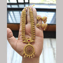 Joyful Jewel Art Matte Gold Plated Pota Stone Necklace Set