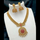 Joyful Jewel Art Matte Gold Plated Pota Stone Necklace Set