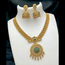 Joyful Jewel Art Matte Gold Plated Pota Stone Necklace Set