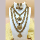 Joyful Jewel Art Matte Gold Plated Pota Stone Necklace Combo