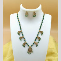 Joyful Jewel Art Matte Gold Plated Austrian Stone Temple Necklace Set