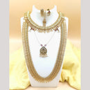 Joyful Jewel Art Matte Gold Plated Austrian Stone Long Necklace Combo Set