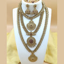 Joyful Jewel Art Matte Gold Plated Pota Stone Necklace Combo