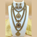 Joyful Jewel Art Matte Gold Plated Pota Stone Necklace Combo
