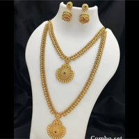 Joyful Jewel Art Matte Gold Plated Pota Stone Necklace Combo