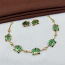 Joyful Jewel Art Lotus Pattern Necklace Set