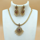 Joyful Jewel Austrian And Pearl Necklace Set