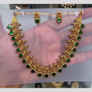 Joyful Jewel Art Matte Gold Plated Pota Stone Necklace Set
