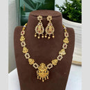 Joyful Jewel Art Ethnic Gold-Plated Pota Stone Traditional Temple Necklace Set