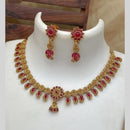 Joyful Jewel Art Timeless Beauty Matte Gold Pota Stone Necklace set