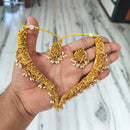 Joyful Jewel Art Timeless Beauty Matte Gold Pearl Necklace set