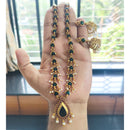 Joyful Jewel Art Timeless Beauty Matte Gold Pota Stone And Pearl Necklace set