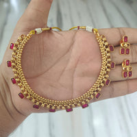 Joyful Jewel Art Traditional Matte Pota Stone Necklace Set