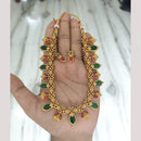 Joyful Jewel Art Traditional Matte Pota Stone Temple Necklace Set