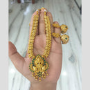 Joyful Jewel Art Traditional Matte Pota Stone And Pearl Temple Necklace Set