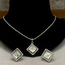 Amoliya Jewels Brass Polki Kundan Pendant Set