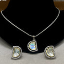 Amoliya Jewels Brass Polki Kundan Pendant Set