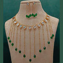 Amoliya Jewels Gold Plated Stylish Kundan Necklace Set