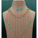 Amoliya Jewels Gold Plated Stylish Kundan Necklace Set