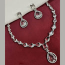 Amoliya Jewels Crystal Stone Necklace Set
