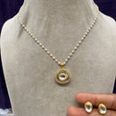 Amoliya Jewels Gold Plated Pearl Necklace Set