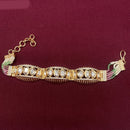 Amoliya Jewels Gold Plated Polki Kundan And Pearl Bracelet