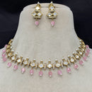Amoliya Jewels Polki Kundan & Pearl Necklace Set