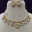 Amoliya Jewels Gold Plated Kundan Necklace Set