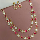 Amoliya Jewels Gold Plated Polki Kundan Necklace Set
