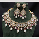 Amoliya Jewels Gold Plated Polki Kundan Choker Necklace Set