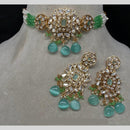Amoliya Jewels Gold   Plated  Kundan Stone Necklace Set