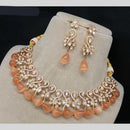 Amoliya Jewels Gold  Plated Polki  Kundan &  Pearls  Necklace Set