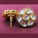 Amoliya Jewels Gold Plated Polki Kundan Stone Studs Earrings