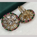Amoliya Jewels Gold Plated Polki Kundan Stone And Pearls Rings