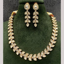 Amoliya Jewels Gold Plated Polki Kundan Stone Necklace Set