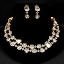 Amoliya Jewels Gold Plated Polki Kundan Stone Necklace Set
