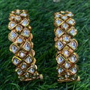 Amoliya Jewels Gold Plated Polki Kundan Stone Openable Bangles Set